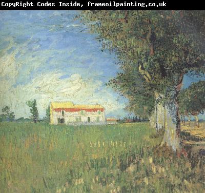 Vincent Van Gogh Farmhous in a Wheat Field (nn04)